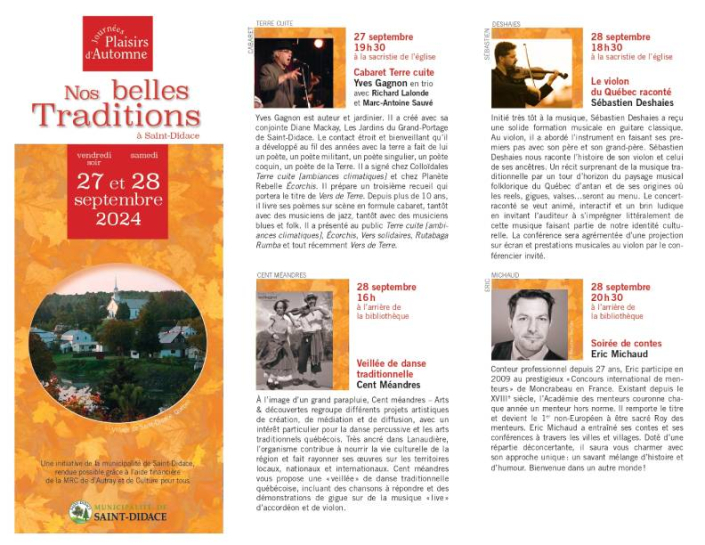 Programme Nos belles Traditions - page 1