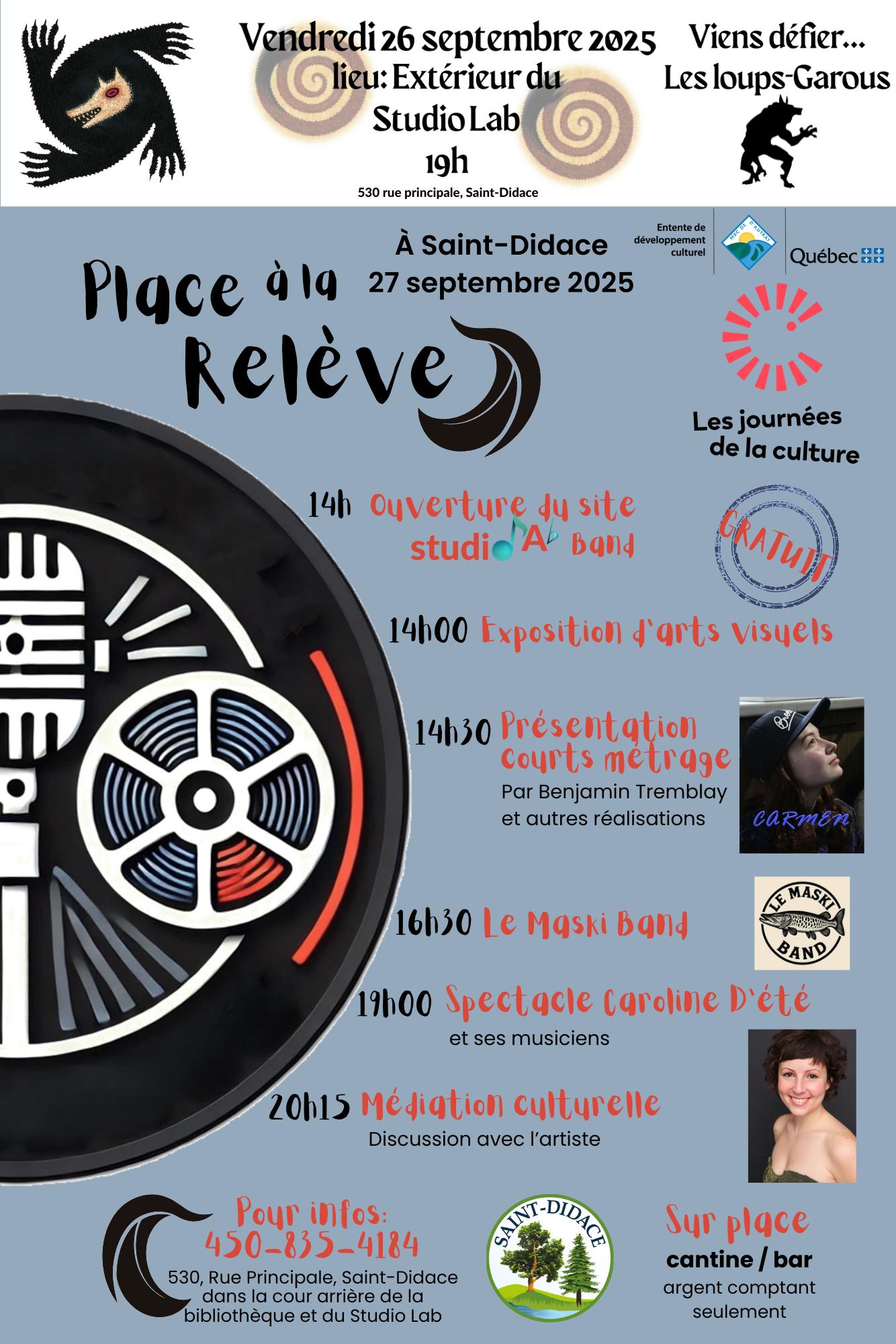 affiche publicitaire Place à la Relève